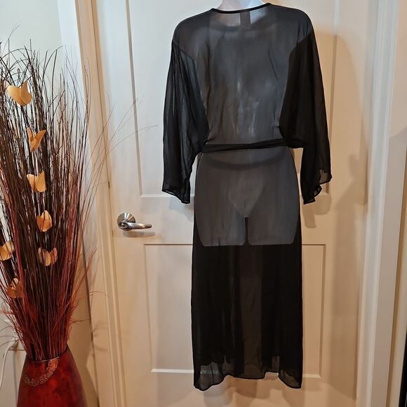 🌹No Boundaries Black Sheer Kimono sz L/XL - Picture 4 of 5